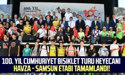 100. Yıl Cumhuriyet Bisiklet Turu heyecanı Havza - Samsun etabı tamamlandı 