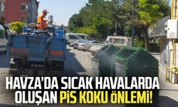 Havza Belediyesi'nden sıcak havalarda oluşan pis koku önlemi!