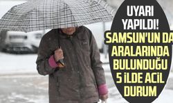 Uyarı yapıldı! Samsun'un da aralarında bulunduğu 5 ilde acil durum