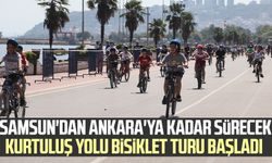 Samsun'dan Ankara'ya kadar sürecek Kurtuluş Yolu Bisiklet Turu başladı