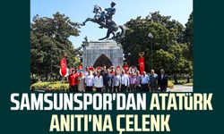 Samsunspor'dan Atatürk Anıtı'na çelenk