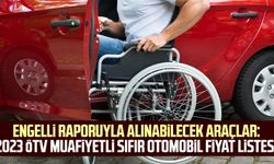 Engelli raporuyla alınabilecek araçlar: 2023 ÖTV muafiyetli sıfır otomobil fiyat listesi