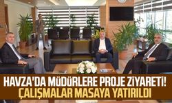 Havza'da müdürlere proje ziyareti! Çalışmalar masaya yatırıldı 