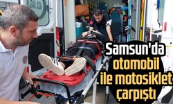 Samsun'da otomobil ile motosiklet çarpıştı