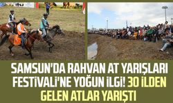 Samsun'da Rahvan At Yarışları Festivali'ne yoğun ilgi! 30 ilden gelen atlar yarıştı