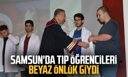 Samsun'da tıp öğrencileri beyaz önlük giydi