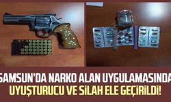 Samsun'da narko alan uygulamasında uyuşturucu ve silah ele geçirildi!