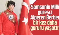 Samsunlu Milli güreşçi Alperen Berber, Arnavutluk’ta dünya 2’ncisi oldu