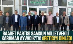 Saadet Partisi Samsun Milletvekili Mehmet Karaman Ayvacık'ta! Üreticiyi dinledi