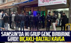 Samsun'da iki grup genç birbirine girdi! Bıçaklı-baltalı kavga