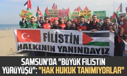 Samsun'da "Büyük Filistin Yürüyüşü": "Hak hukuk tanımıyorlar"