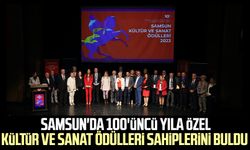 Samsun'da 100'üncü yıla özel kültür ve sanat ödülleri sahiplerini buldu