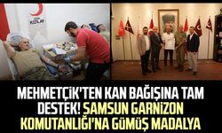 Mehmetçik'ten kan bağışına tam destek! Samsun Garnizon Komutanlığı'na gümüş madalya