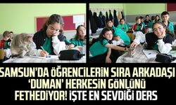 Samsun'da öğrencilerin sıra arkadaşı ‘Duman’ herkesin gönlünü fethediyor! İşte en sevdiği ders