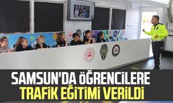 Samsun'da öğrencilere trafik eğitimi verildi