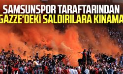 Samsunspor taraftarından Gazze'deki saldırılara kınama