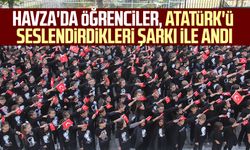 Havza'da öğrenciler, Atatürk'ü seslendirdikleri şarkı ile andı