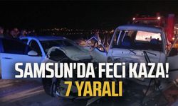 Samsun'da feci kaza! 7 yaralı