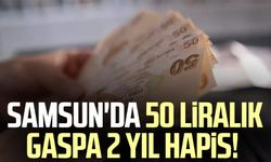Samsun'da 50 liralık gaspa 2 yıl hapis!