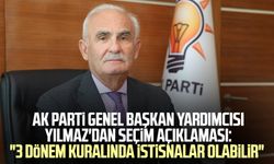 AK Parti Genel Başkan Yardımcısı Yusuf Ziya Yılmaz'dan seçim açıklaması: "3 dönem kuralında istisnalar olabilir"