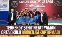 Tekkeköy Şehit Nejat Yaman Orta Okulu birinciliği kaptırmadı  