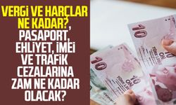 Vergi ve harçlar ne kadar?, Pasaport, ehliyet, IMEI ve trafik cezalarına zam ne kadar olacak?