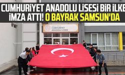 Cumhuriyet Anadolu Lisesi bir ilke imza attı! O bayrak Samsun'da