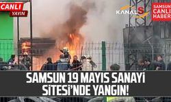 Samsun 19 Mayıs Sitesi'nde lastik deposunda yangın