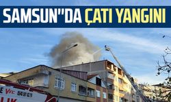 Samsun''da çatı yangını
