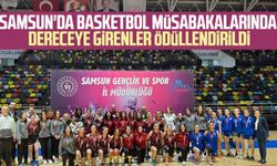 Samsun'da basketbol müsabakalarında dereceye girenler ödüllendirildi