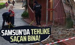 Samsun'da Kadıköy Mahallesi'nde tehlike saçan bina!