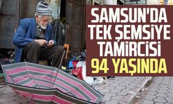 Samsun'da tek şemsiye tamircisi 94 yaşında
