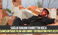 Sağlık Bakanı Fahrettin Koca Samsun'daki film gibi UMKE tatbikatını paylaştı