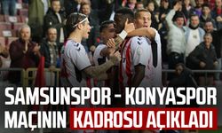 Samsunspor - Konyaspor maçının kadrosu açıkladı