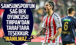 Samsunspor'un sağ bek oyuncusu Tırpan'dan taraftara teşekkür: "İnanılmaz..."