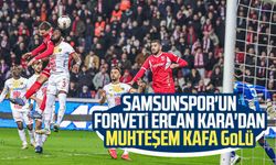 Samsunspor'un forveti Ercan Kara'dan muhteşem kafa golü 