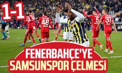Fenerbahçe ile Samsunspor berabere!  Fenerbahçe'ye Samsunspor çelmesi