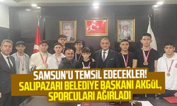 Salıpazarı Belediye Başkanı Halil Akgül, sporcuları ağırladı