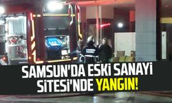 Samsun'da Eski Sanayi Sitesi'nde mağaza çatısında yangın!