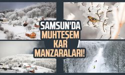Samsun’da kartpostallık kar manzaları