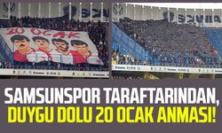 Samsunspor taraftarından, Fenerbahçe maçında duygu dolu 20 Ocak anması!