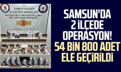 Samsun'da 2 ilçede operasyon! 54 bin 800 adet ele geçirildi
