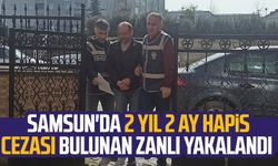 Samsun'da 2 yıl 2 ay hapis cezası bulunan zanlı yakalandı