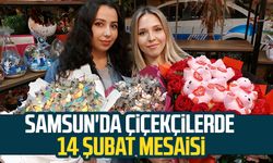 Samsun'da çiçekçilerde 14 Şubat mesaisi