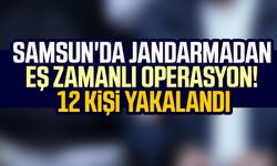 Samsun'da jandarmadan operasyon! 12 kişi yakalandı