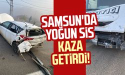 Samsun'da yoğun sis kaza getirdi!