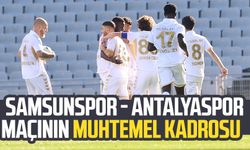 Samsunspor - Antalyaspor maçının muhtemel kadrosu