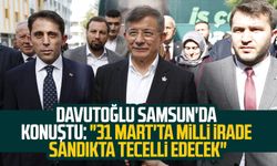 Ahmet Davutoğlu Samsun'da konuştu: "31 Mart'ta milli irade sandıkta tecelli edecek"