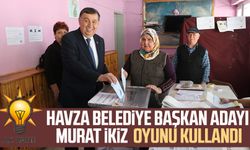 AK Parti Havza Belediye Başkan Adayı Murat İkiz  oyunu kullandı