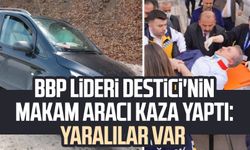 BBP lideri Mustafa Destici'nin makam aracı kaza yaptı: Yaralılar var